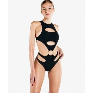 DUNDAS Ursula Black Swimsuit size large B782